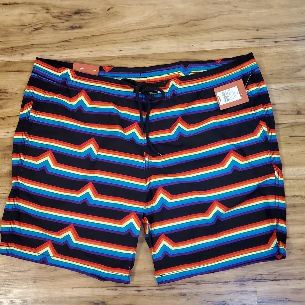 Mossimo Rainbow Unlined Swim Trunks Shorts